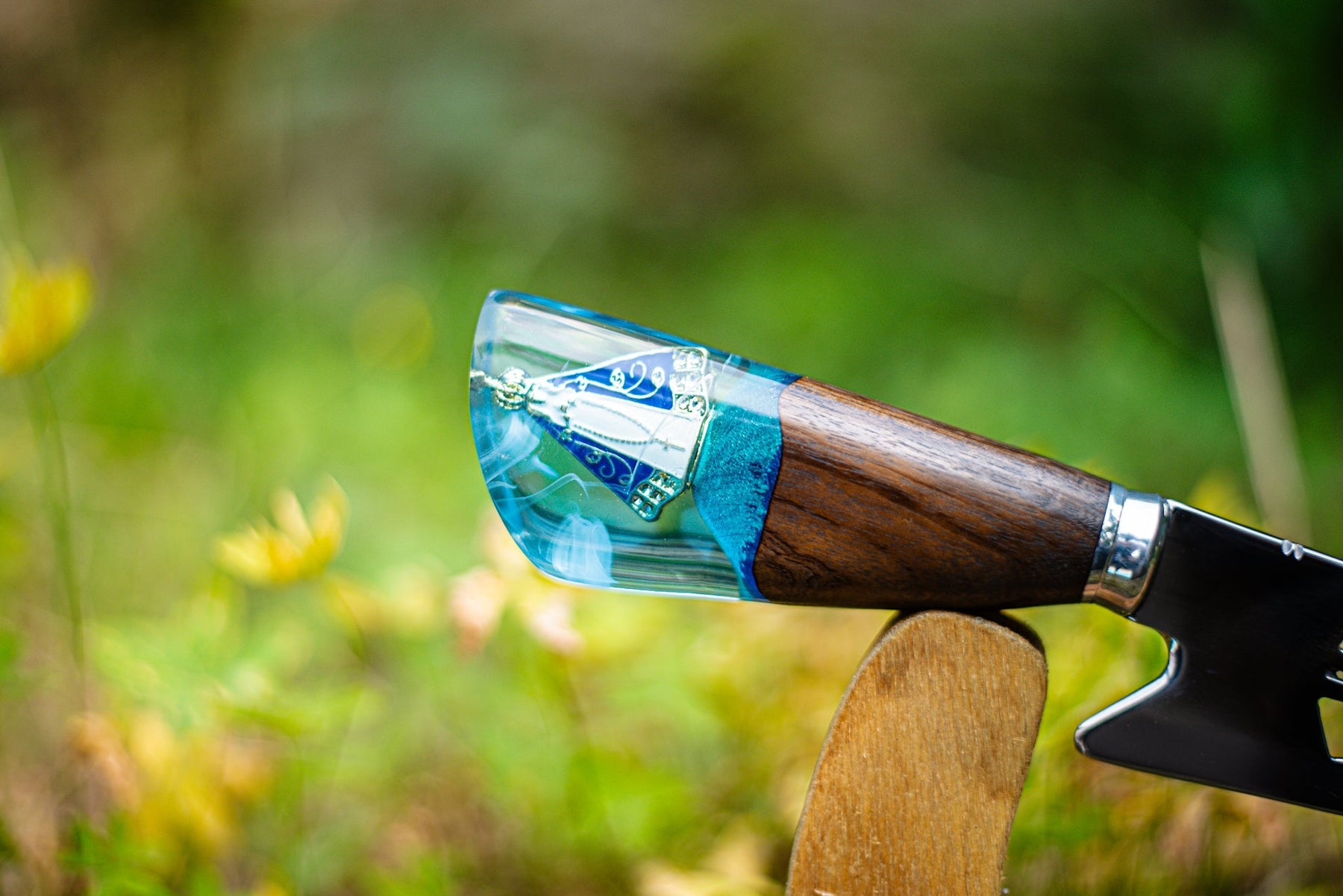 Faca Artesanal Personalizada p/ Churrasco Padroeira 10” – Edição Especial Colecionador