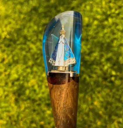 Faca Artesanal Personalizada p/ Churrasco Padroeira 10” – Edição Especial Colecionador